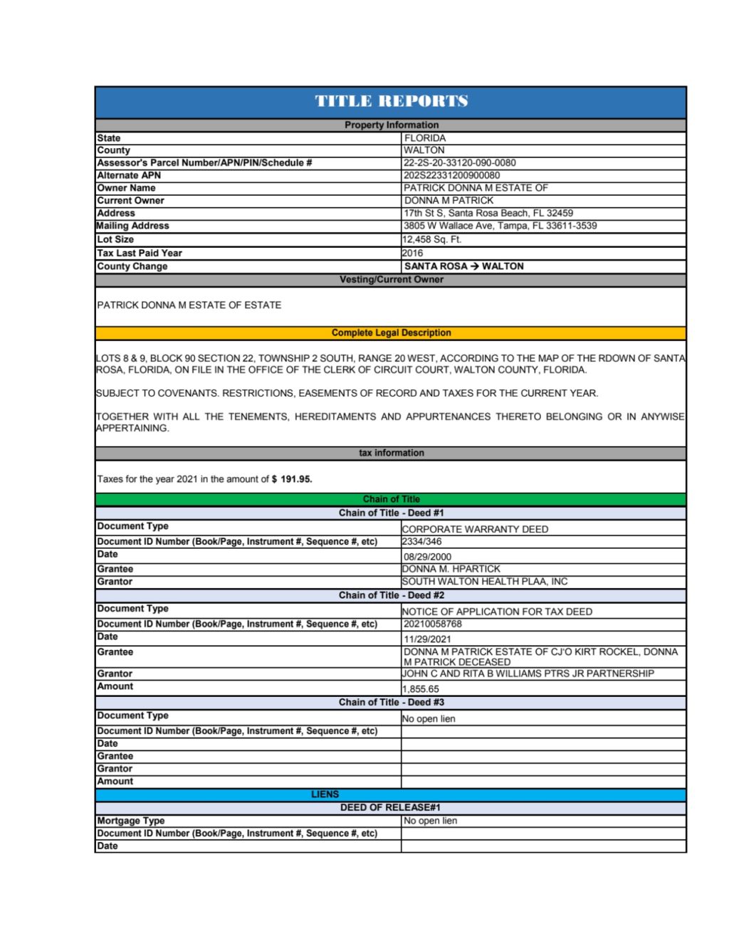 Title Data Entry