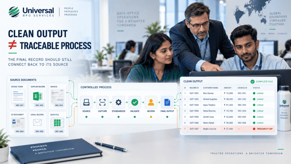 Clean Output Does Not Mean Traceable BPO Process